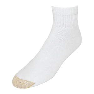 Chaussettes de quartier en coton d'orteil d'or 6) (Gros hommes & Plus grande)
