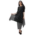 thumbnail image 1 of Moomaya Ensemble Kurti Kurta Pantalon pour Femmes Col Bateau Imprimé Robe 2 Pcs Tenue Ethnique, 1 of 6