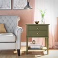 thumbnail image 1 of Ameriwood Home Franklin Accent Table with 2 Drawers in Olive Green, 1 of 11