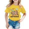 thumbnail image 1 of LYHaoo T-Shirt à Manches Courtes Décontracté à Col Rond Imprimé Animal de Dessin Animé pour Filles, Col Rond Tailles 4-6 Ans, 1 of 3