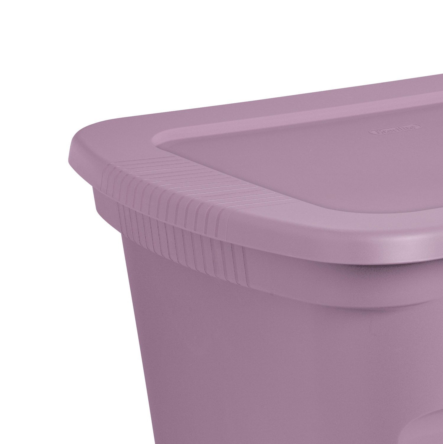 Sterilite Bac de rangement en plastique de 68 L avec couvercle à pression, empilable - violet
