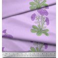 thumbnail image 2 of Soimoi Polyester Crepe Fabric Leaves & Floral Block Printed Craft Fabric by The Yard 52 Inch Wide, 2 of 3