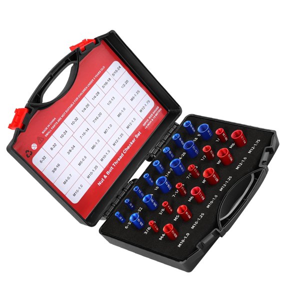 Nut and Bolt Thread Checker, Wide Application Metric Imperial Scale Easy Bolt Nut Identifier Gauge 26Pcs for Repair