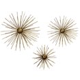 thumbnail image 2 of Stratton Home Decor Art Mural Moderne en Métal avec Éclat d'Étoiles, Ensemble de 3, Or, 2 of 6