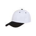 thumbnail image 1 of Two-Tone  Adjustable Baseball Cap, White Black, 1 of 2