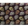 thumbnail image 4 of oneOone Georgette Viscose Burgundy Fabric Skull Craft Projects Decor Fabric Printed By The Yard 42 Inch Wide, 4 of 4