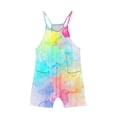 thumbnail image 4 of LSLJS Girls Summer Sleeveless Casual Romper Spaghetti Strap Shorts Jumpsuit With Pockets, Girls' Jumpsuits & Rompers Summer Clothes, 4 of 5