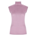 thumbnail image 4 of Miqool Débardeurs à Col Montant pour Femmes Sans Manches Coupe Ajustée sous-Vêtement Extensible Décontracté Basique, 4 of 8