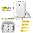 thumbnail image 2 of 35L Electric Towel Warmer & Dryer Bucket – Heating & Drying Modes, LED Display, Timer, Auto Shut-Off, Compact Portable Bathroom, Spa & Home Blanket Heater – White ABS, 2 of 6