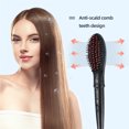 thumbnail image 3 of CkeyiN Straightening Brush 2-Speed Temperature Control Removable Straightening Comb, Curling Hair Comb, Interchangeable Hair Curlers Kit, 3 of 10