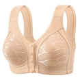 thumbnail image 1 of Lenpel Front Closure Bras for Women Plus Size Comfort Wireless Lace Full Coverage Push up Bralettes Supportive Everyday Bras, 1 of 6