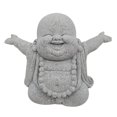 thumbnail image 1 of Fat Smiling Buddha Garden Ornament Sandstone Effect Outdoor Indoor Statue Decor, 1 of 5