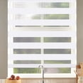 thumbnail image 1 of LUCKUP Cordless Zebra Blinds Roller shades for window Day and Night Blind Dual Layer Light Filtering Shade Light Control Room Darkening Horizontal Window Treatment 25" W X 72" H, White, 1 of 6