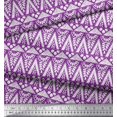 thumbnail image 3 of Soimoi Poly Georgette Fabric Geometric & Floral Block Print Sewing Fabric Yard 52 Inch Wide, 3 of 3