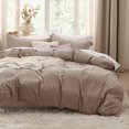 thumbnail image 1 of Bedsure Light Camel Duvet Cover King Size - Soft Prewashed King Duvet Cover Set, 3 Pieces, 1 Duvet Cover 104x90 Inches with Zipper Closure and 2 Pillow Shams, Comforter Not Included, 1 of 6
