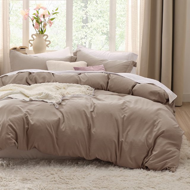 Bedsure Light Camel Duvet Cover King Size - Soft Prewashed King Duvet Cover Set, 3 Pieces, 1 Duvet Cover 104x90 Inches with Zipper Closure and 2 Pillow Shams, Comforter Not Included