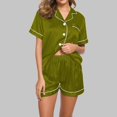 thumbnail image 2 of Besolor Pyjama d'Été pour Femme, Tenue de Nuit Décontractée à Manches Courtes, Chemise Boutonnée avec et Ensembles, Tenue de Détente, Pjs, 2 of 4