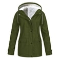 thumbnail image 1 of Spring Military Full-Zip Removable Hooded Cotton Mid-Long Parka Jacket Coat for Women, 1 of 5