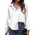 thumbnail image 1 of Innerwin Tops Lapel Neck Women Shirts Work Button Down Single Breasted Blouse White S, 1 of 7