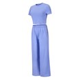 thumbnail image 4 of Birdeem Womens Solid Color Pocket Lace Up Pants Sweatpants Tank Top Set, 4 of 9