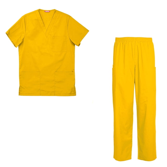 Men's Scrubs Set Scrub Top and Pants Scrubs Set