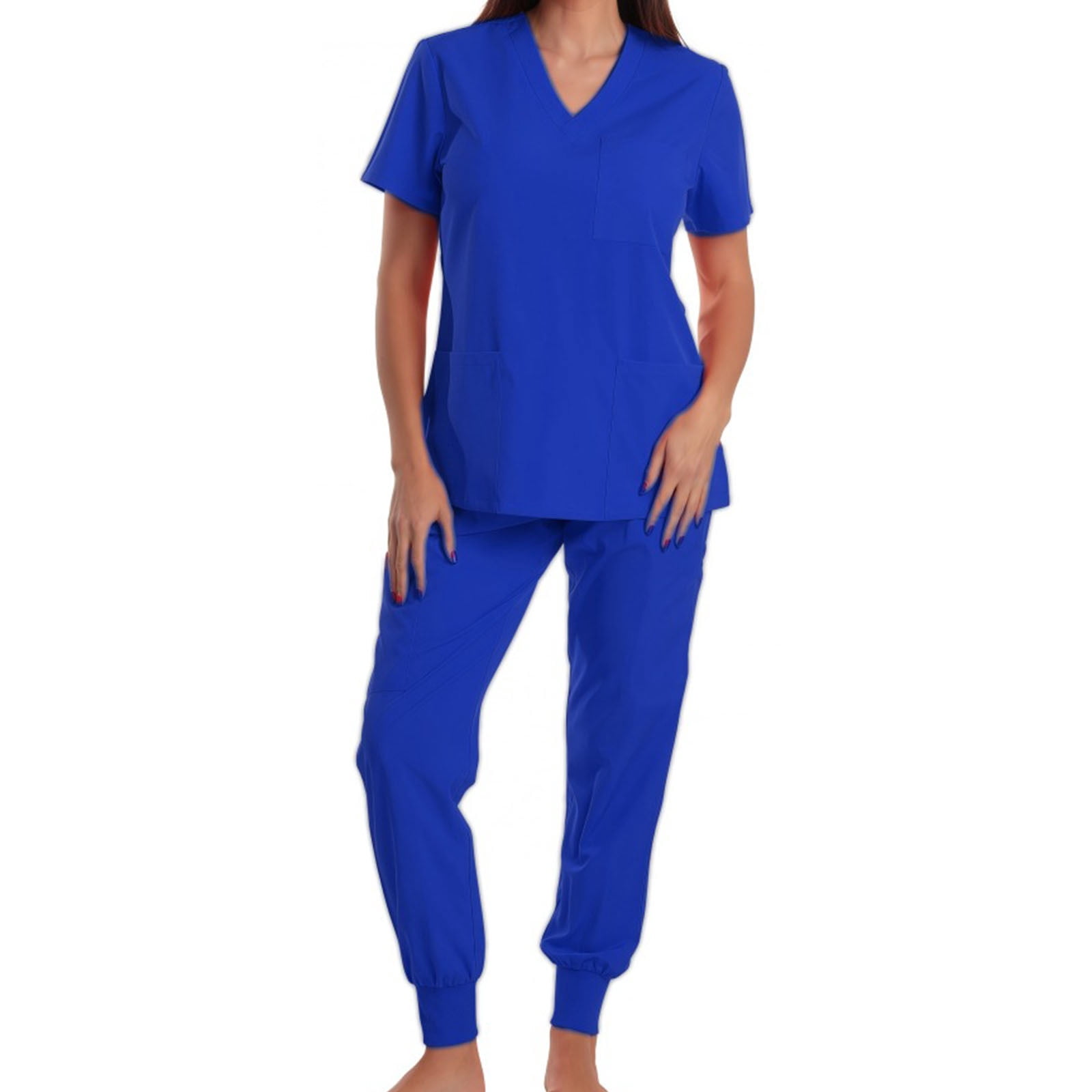 Scrubs for Women V Neck Short Sleeve Workwear Set Doctors Nurses