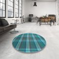 thumbnail image 4 of Ahgly Company Tapis de Zone Carré Lavable en Machine, Turquoise Foncé Vert, 5 Pieds Carré, 4 of 7