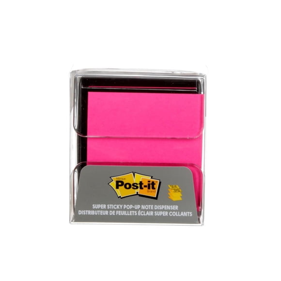 Distributeur de feuillets éclair super collants WD-330-BK-C-RP4 Post-it®, noir, 1/paquet