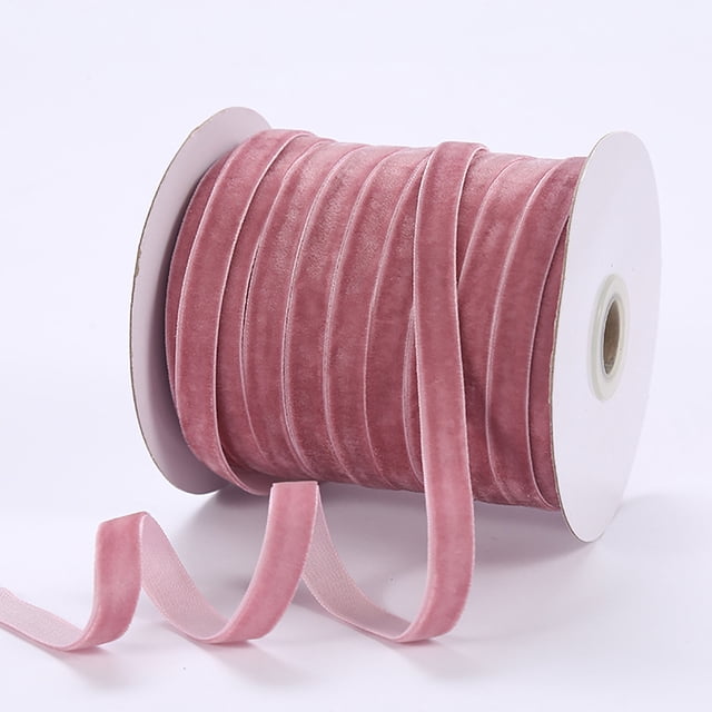 TopLLC Velours 1 cm Ribbon Flocage Ribbon Velours Bijoux Bricolage Ribbon Accessoires Nœud Ribbon 50 Yards