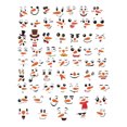 thumbnail image 4 of tredstone Snowman Face Stickers Set Funny PVC Christmas Expression Wall Decal DIY Self-adhesive Fridge Decoration, 4 of 6