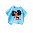 thumbnail image 2 of Zecgelong T-Shirt d'Été à Col Rond pour Filles, Imprimé de Dessins Animés, Décontracté, Ample, à Manches Courtes, T-Shirt Graphique pour Filles, Taille 6-8 Ans, 2 of 4