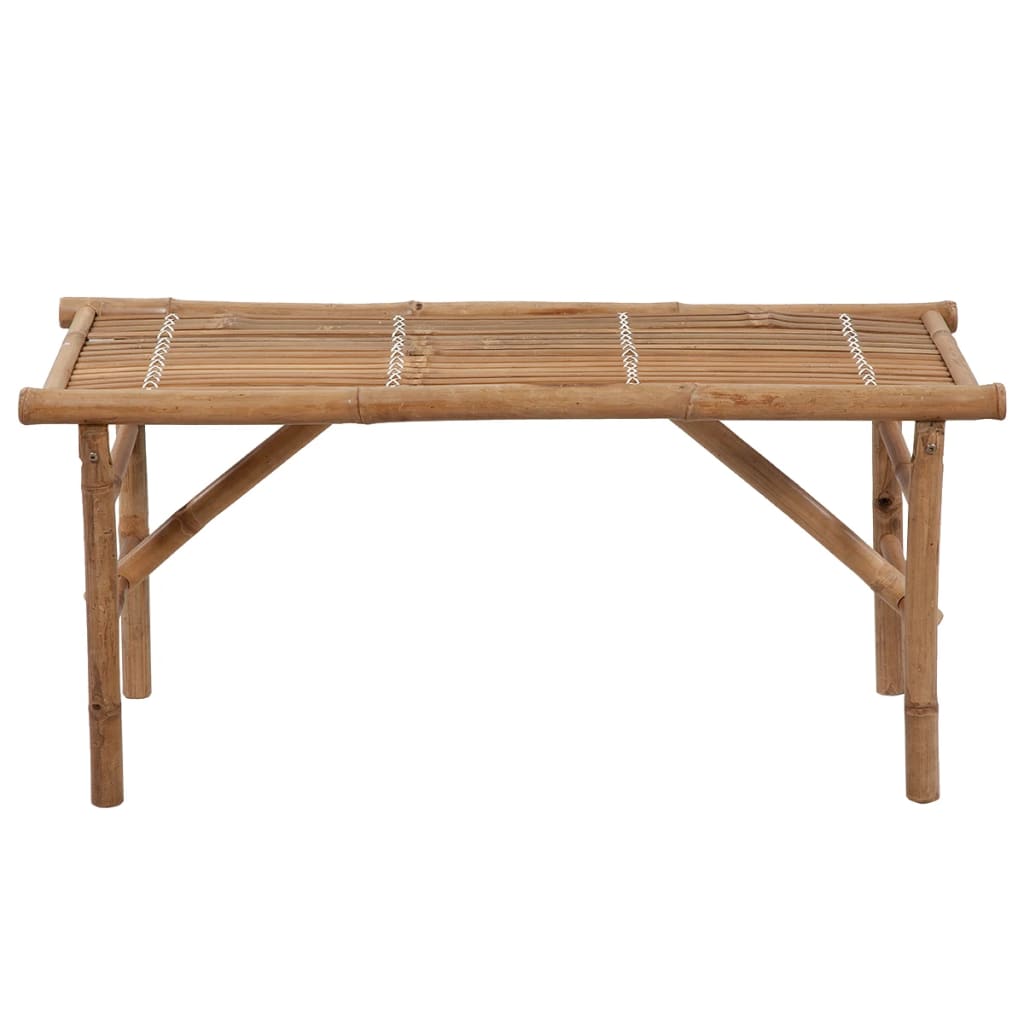 vidaXL Folding Garden Bench with Cushion 118 cm Bamboo