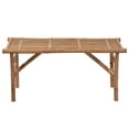 thumbnail image 2 of vidaXL Folding Garden Bench with Cushion 118 cm Bamboo, 2 of 5