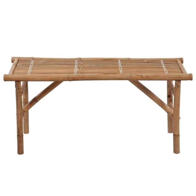 vidaXL Folding Garden Bench with Cushion 118 cm Bamboo