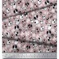 thumbnail image 2 of Soimoi Polyester Crepe Fabric Crossbone & Skull Halloween Printed Craft Fabric by The Yard 42 Inch Wide, 2 of 3