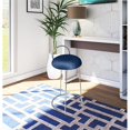 thumbnail image 2 of Meridian Furniture Ring Navy Velvet Counter Stool, 2 of 5