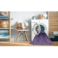 thumbnail image 2 of Ahgly Company Tapis d'Intérieur Lavable à la Machine, Carré, Transitionnel, Bleu Ardoise Moyen, Tapis de Zone, 8 Pieds Carré, 2 of 7