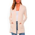 thumbnail image 1 of DPTALR Women Cardigan Up Casual Solid Color Sleeve Hoodeless Top, 1 of 9