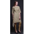 thumbnail image 2 of Bimba Kurti Asymétrique Imprimé Floral à Feuilles Brunes pour Femmes Robe d'Été Indienne Tunique Petit, 2 of 6