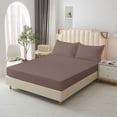 thumbnail image 4 of Double Bed Set Fitted Sheet Pillowcases Non Slip Fixed Bed Cover All Inclusive Mattress Protection Bed Cover Soft Fiber With Two Pillow Cases Home Textile Set, 4 of 6
