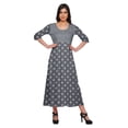 thumbnail image 1 of Moomaya Robes Tuniques Ligne A pour Femmes Manches 3/4 Kurti Imprimé Tenue d'Été, 1 of 5