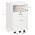 thumbnail image 3 of Vinsetto 2 Drawer Filing Cabinet with Lock File Cabinet for A4 Letter Size, 3 of 10
