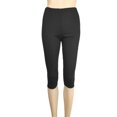 thumbnail image 1 of Innerwin Bottoms Solid Color Ladies Loungewear Summer Skinny Lounge Pants Black 3XL, 1 of 3
