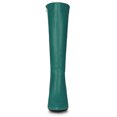 thumbnail image 3 of Unique Bargains Bottes Hauteur Genou à Talon Aiguille à Bout Pointu pour Femme Vert US 9, 3 of 7