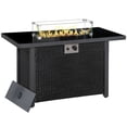 thumbnail image 1 of Outsunny Propane Fire Pit Table, 43" Outdoor Fire Table, Black, 1 of 9