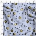 thumbnail image 2 of Soimoi Rayon Fabric Moon & Stars Galaxy Print Sewing Fabric Yard 42 Inch Wide, 2 of 6