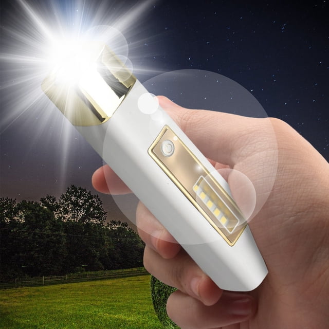 Dvkptbk Lampe de Poche Multifonctionnelle à Lumière Puissante Flashlight d'Urgence Rechargeable Trésor Flashlight Rechargeable Lampes Portatives Flashlight Camping et Randonnée