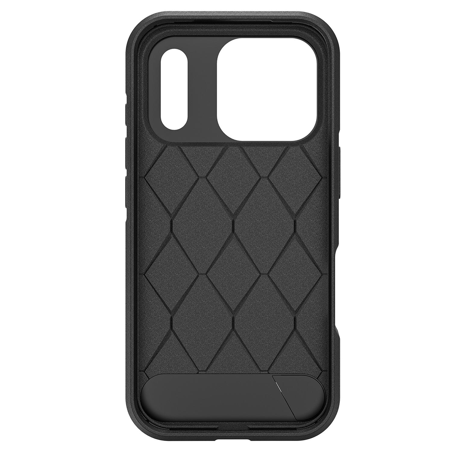 Blu Element Étui Armour Ultra MagSafe avec Kickstand Noir pour iPhone 17 Pro