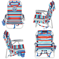 thumbnail image 5 of Tommy Bahama Backpack Beach Chair, 2-pack | 5-Position Adjustable | Padded Straps | Insulated Pouch | Red, 5 of 5