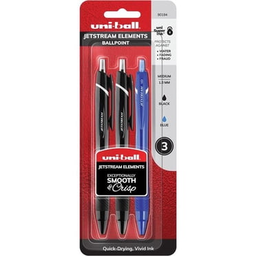 Uni-Ball UBC90194 Jetstream Elements RT Ballpoint Pens Assorted - Pack of 3